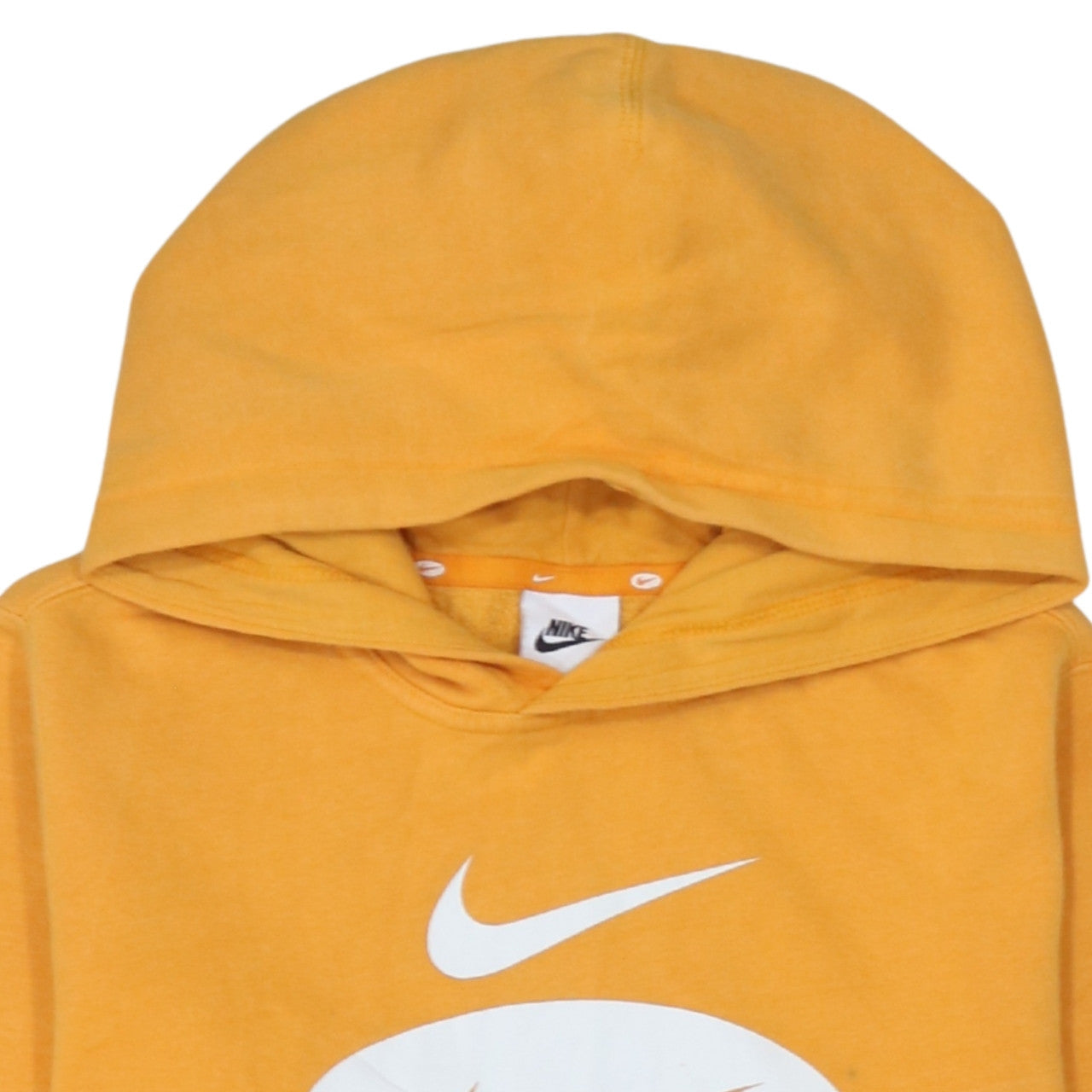 Nike Boys Orange Pullover Hoodie 13-14 Years Graphic Fleece Sweatshirt
