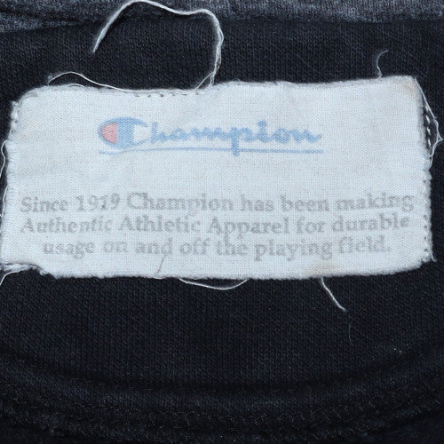 Champion Men's Black Full Zip Hoodie Sweatshirt Size L