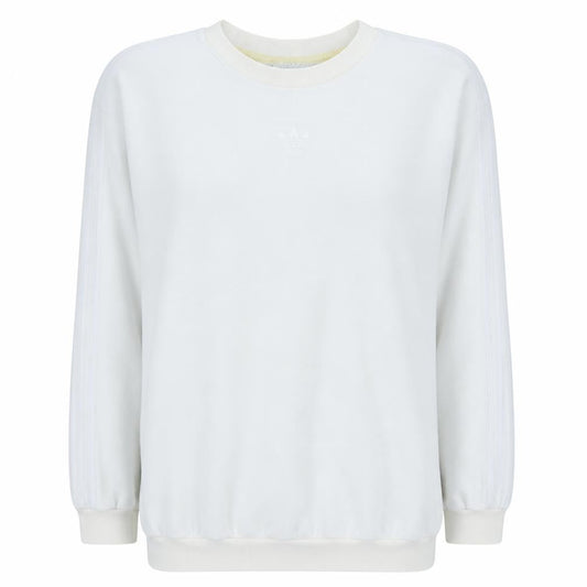 Adidas Womens White XL Crew Neck Pullover Sweatshirt