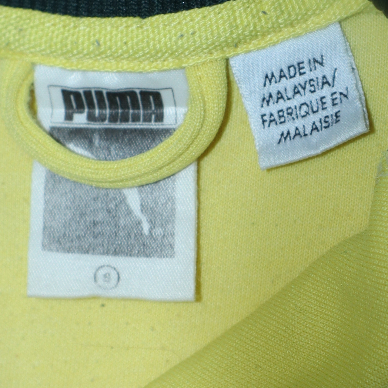 Puma Men's Yellow Track Jacket Size S Retro Full Zip Sportswear