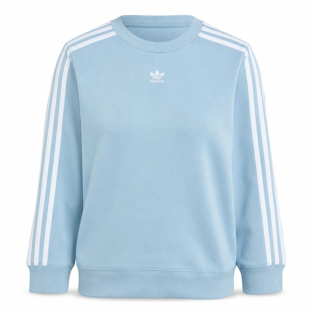 Adidas Women Blue Crew Neck Pullover Sweatshirt UK 6 Cotton Blend