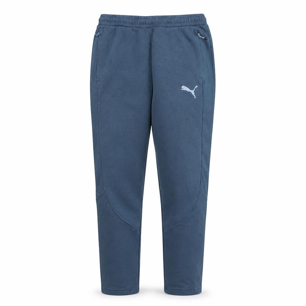 Puma Men Blue Jogger Sweatpants L Elastic Waist Tapered Fit Activewear