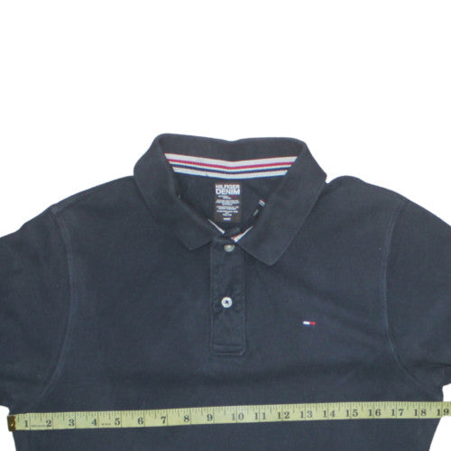 Tommy Hilfiger Men's Black Regular Fit Short Sleeve Polo Shirt M