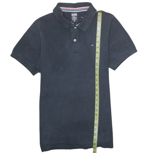 Tommy Hilfiger Men's Black Regular Fit Short Sleeve Polo Shirt M