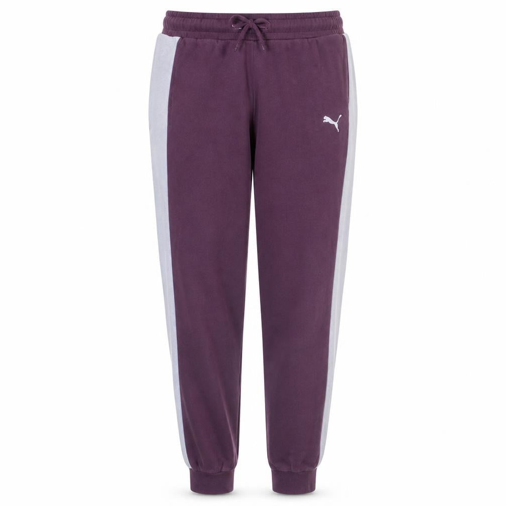 Puma Women's Purple Jogger Trousers Size 12 with Side Stripe