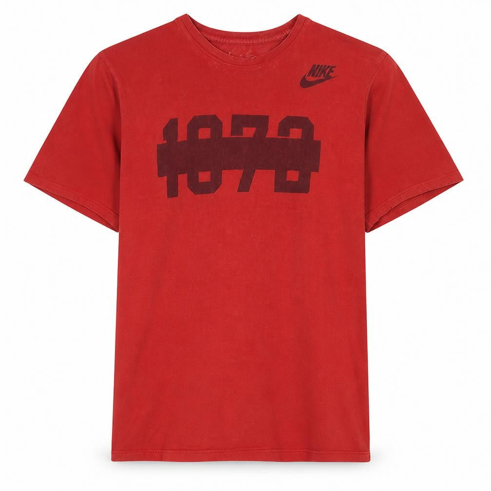 Nike Men's Red Graphic 1873 Athletic Cotton T-Shirt Size L