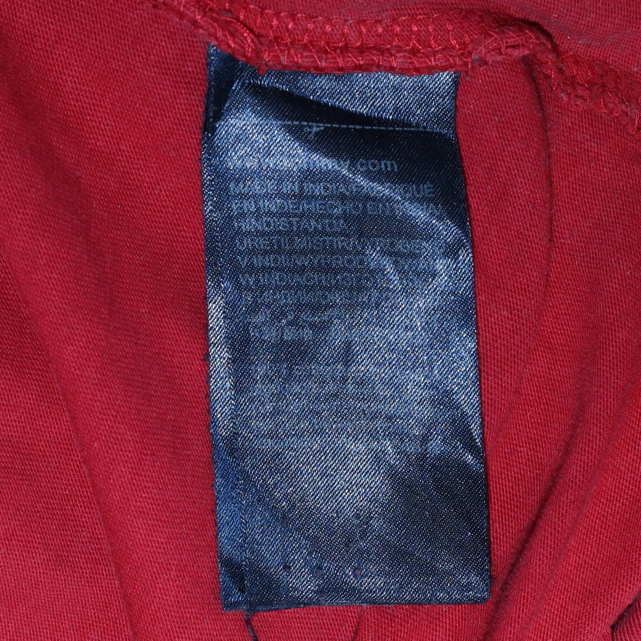 Tommy Hilfiger Men's Red Cotton Logo T-Shirt Size L