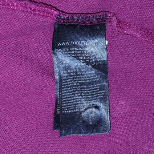 Tommy Hilfiger Men's Purple Slim Fit Cotton Polo Shirt L
