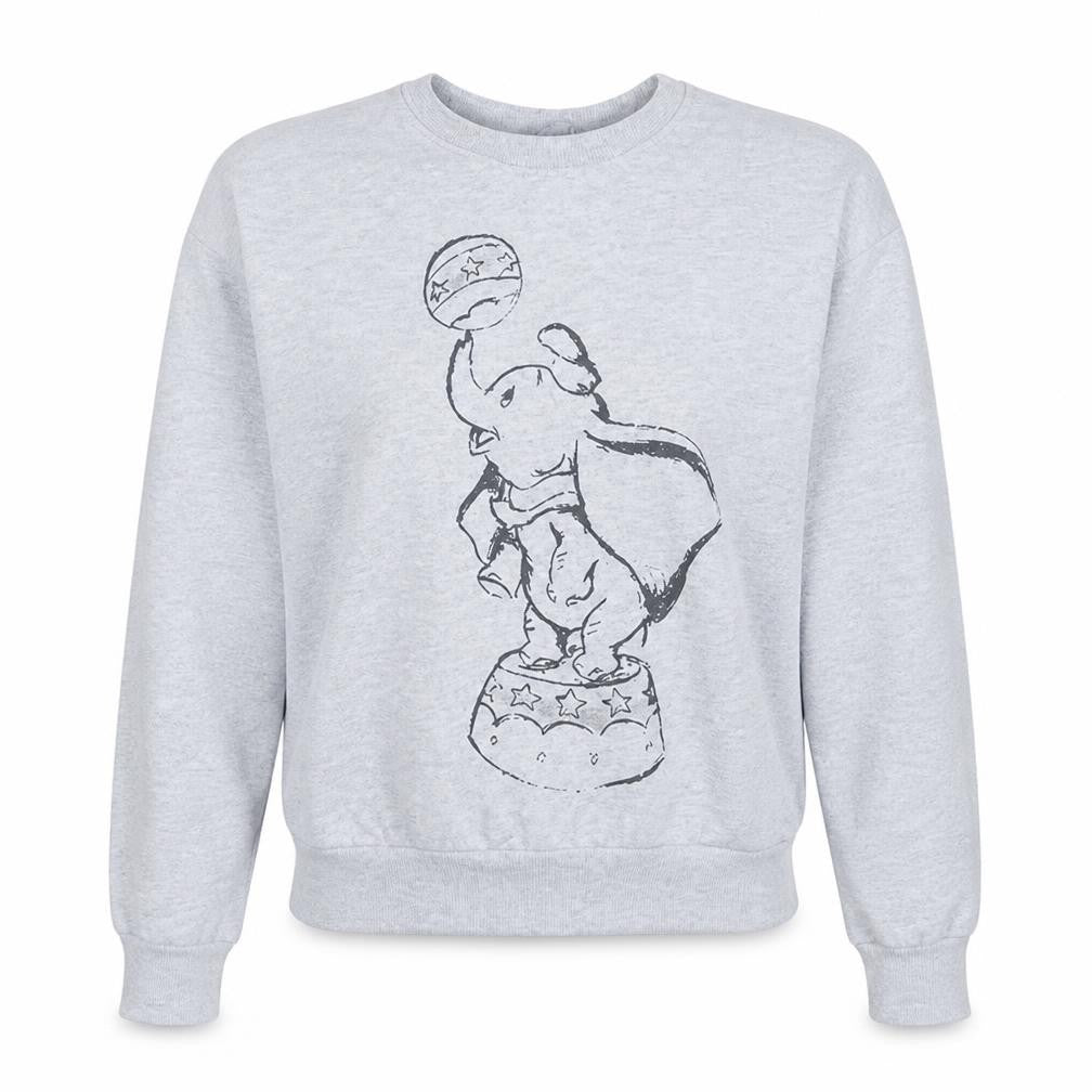 Disney Women’s Grey Dumbo Graphic Pullover Sweatshirt L 14/16