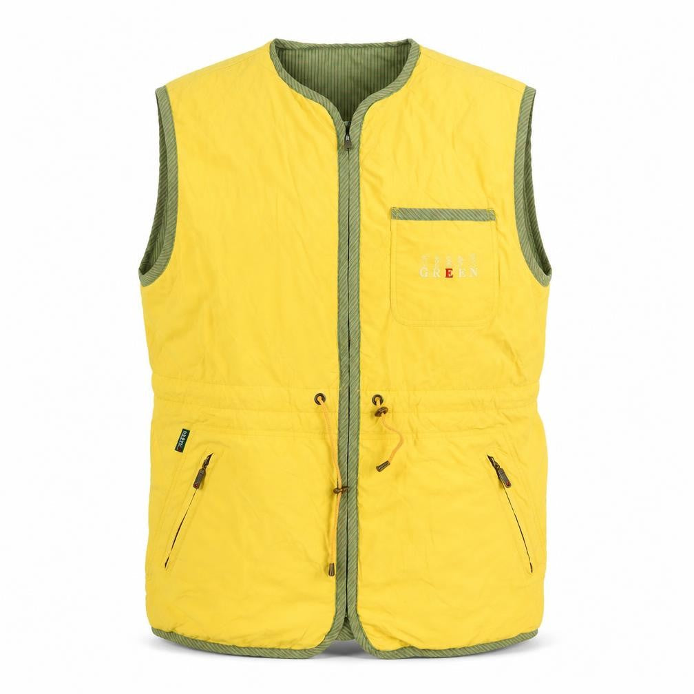 Red/Green Men's Yellow Polyamide Bodywarmer Waistcoat M