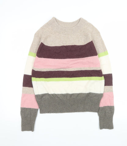 Next Women's Multicoloured Striped Lambswool Jumper XS