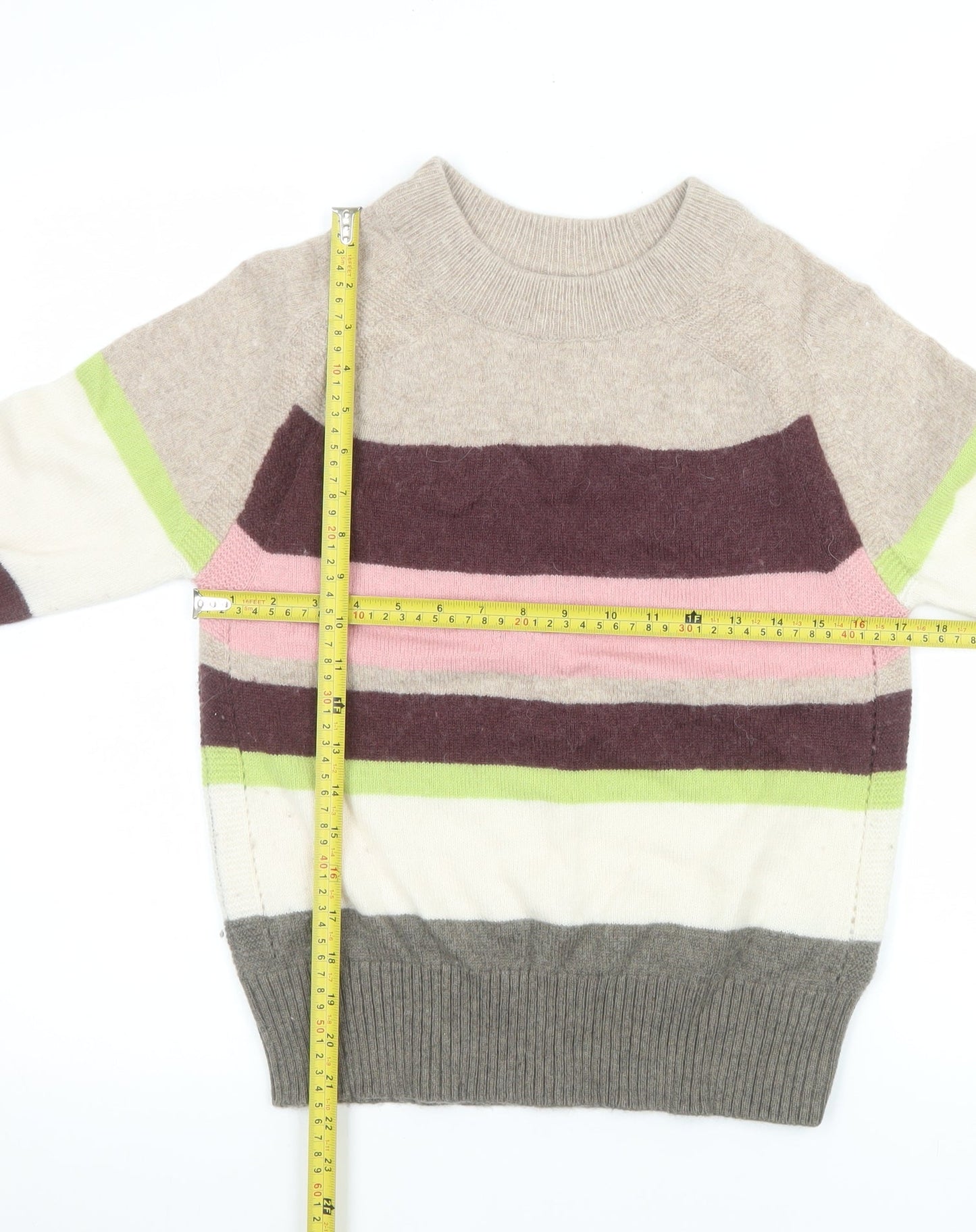 NEXT Women's Multicoloured Striped Lambswool Jumper XS
