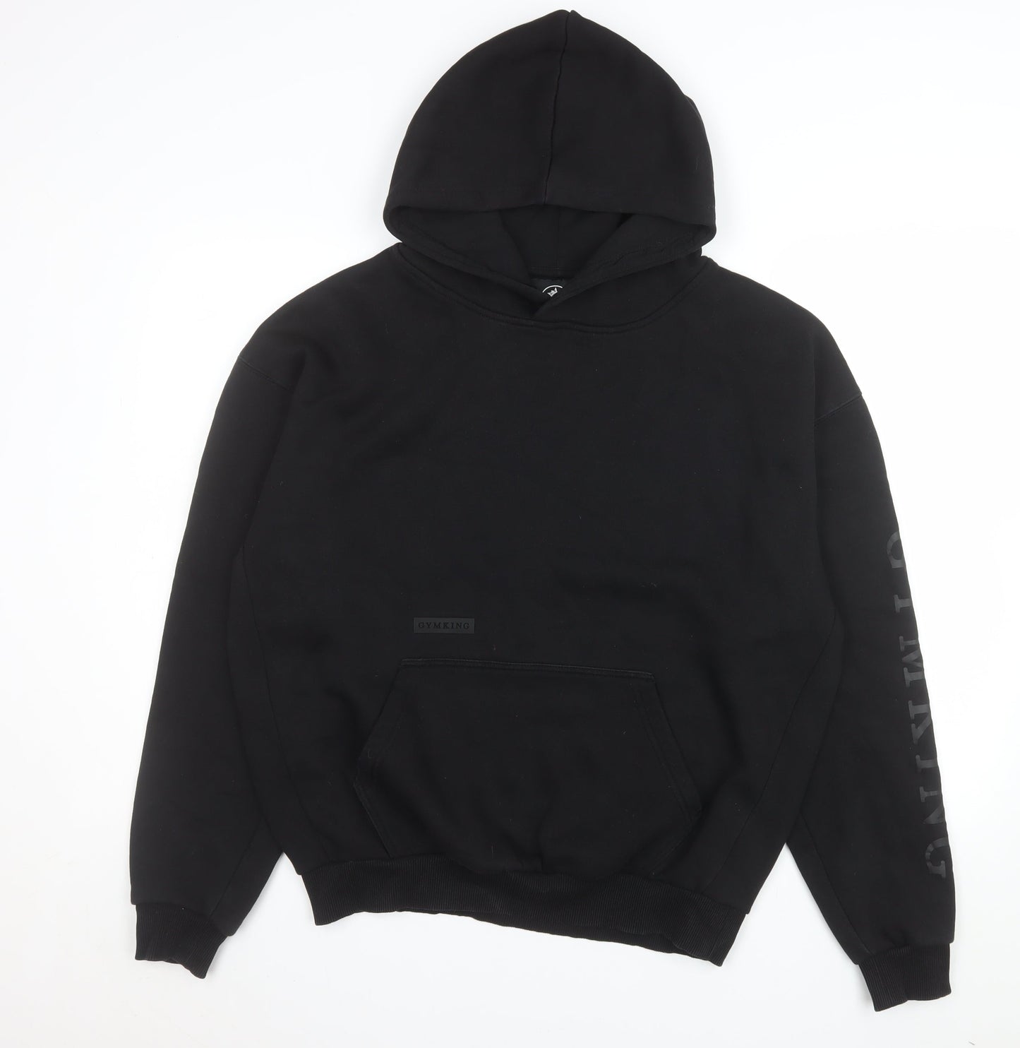 Gym King Men's Black Pullover Hoodie L Regular Fit Fleece