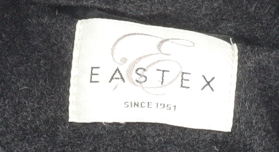 Eastex Women Black Wool Blend Mid-Length Coat Size 18