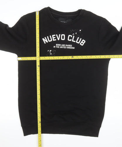 Nuevo Club Men's Black Graphic Pullover Sweatshirt Size S