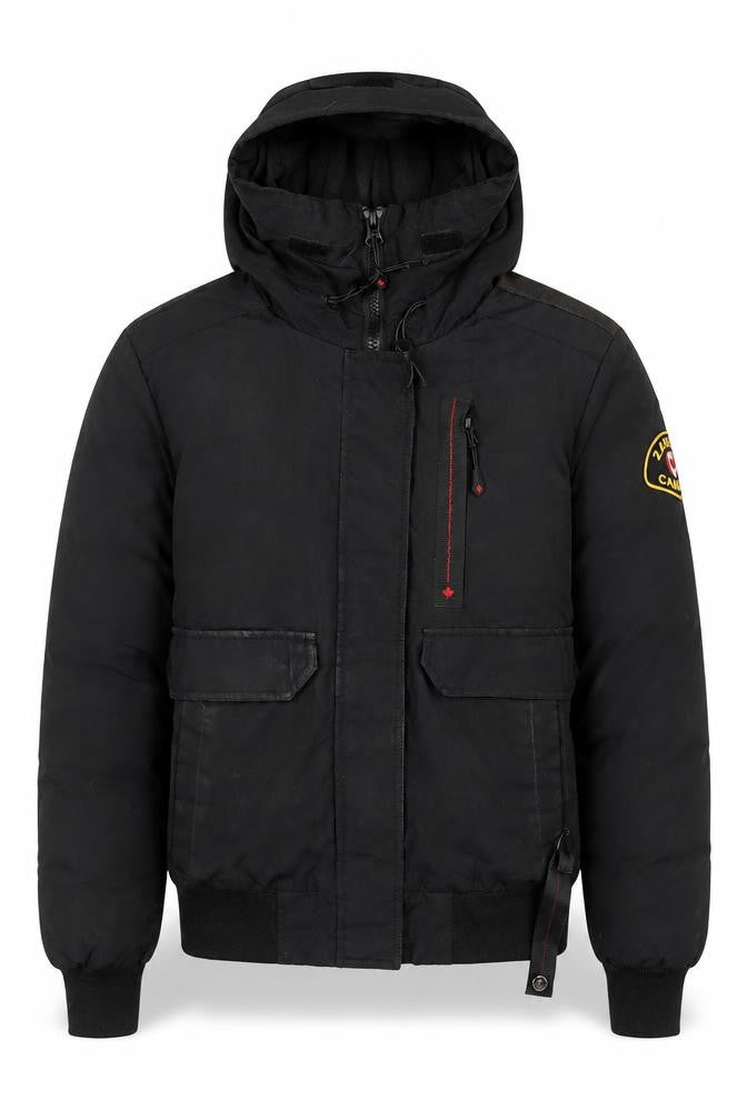 Zavetti Canada Men's Black XS Hooded Puffer Jacket Winter Coat