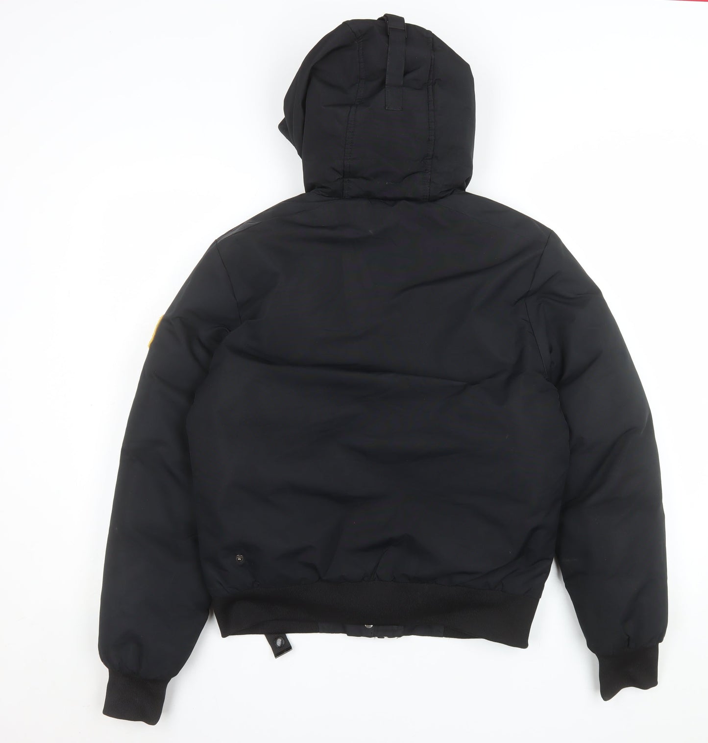 Zavetti Canada Men's Black XS Hooded Puffer Jacket Winter Coat