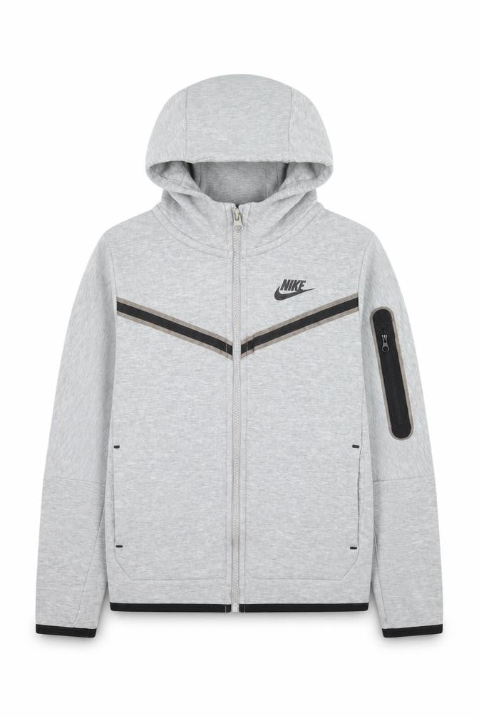 Nike Boys Grey Hooded Tech Fleece Track Jacket M 11-12 Years