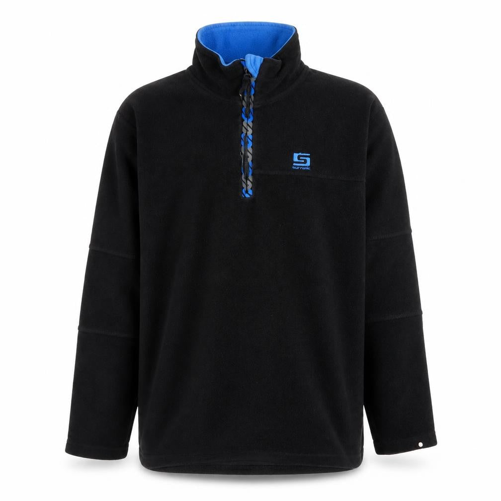Surfanic Men's Black Fleece 1/4 Zip Pullover Sweatshirt M