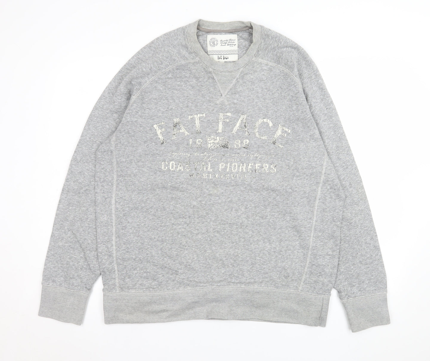 Fat Face Men's Grey Cotton Crew Neck Sweatshirt L
