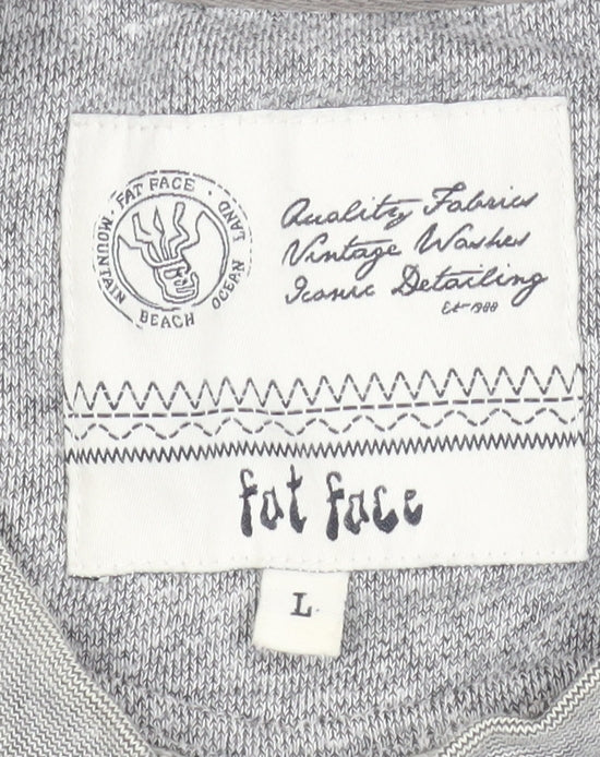 Fat Face Men's Grey Cotton Crew Neck Sweatshirt L