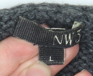 NW3 Women Grey L Cardigan Lambswool Angora Blend Knit