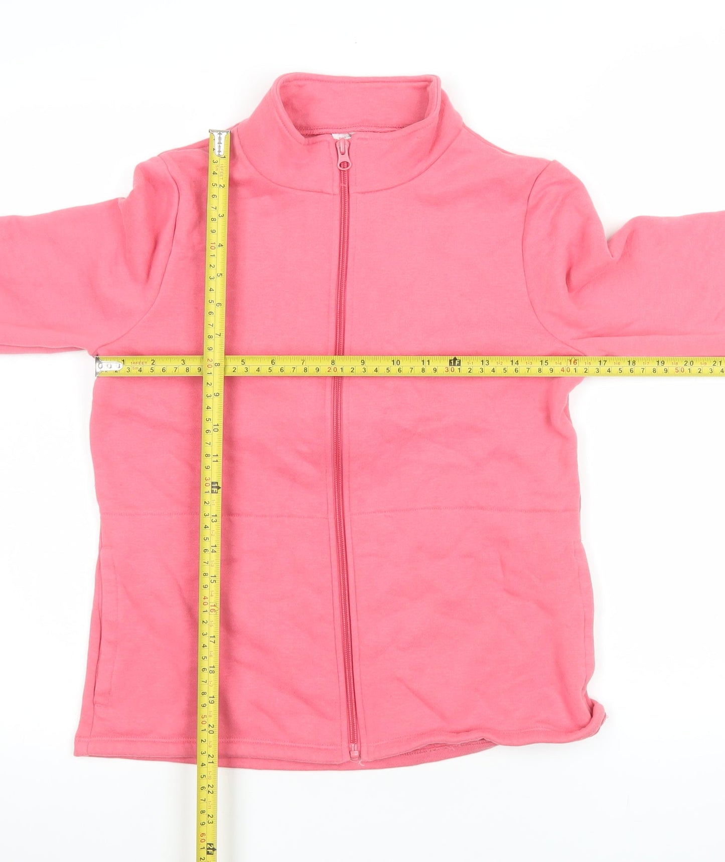 Decathlon Girls Pink Full Zip Fleece Jacket 12-13 Years Lightweight
