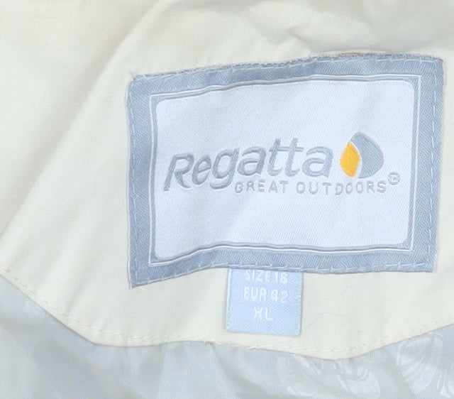Regatta Womens Brown Waterproof Long Rain Coat Size 16 XL