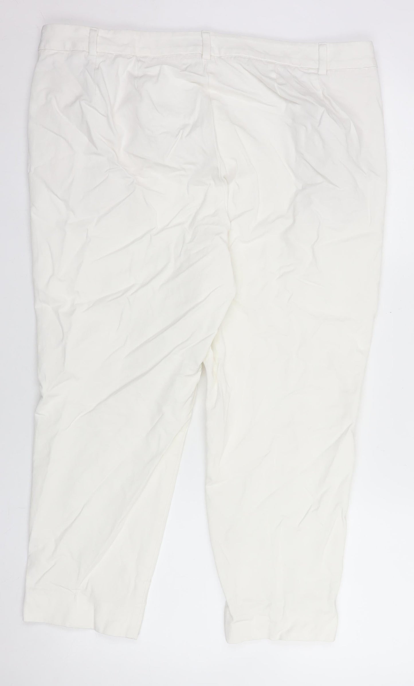 Marks and Spencer Women’s Ivory Chino Trousers Size 18 Regular