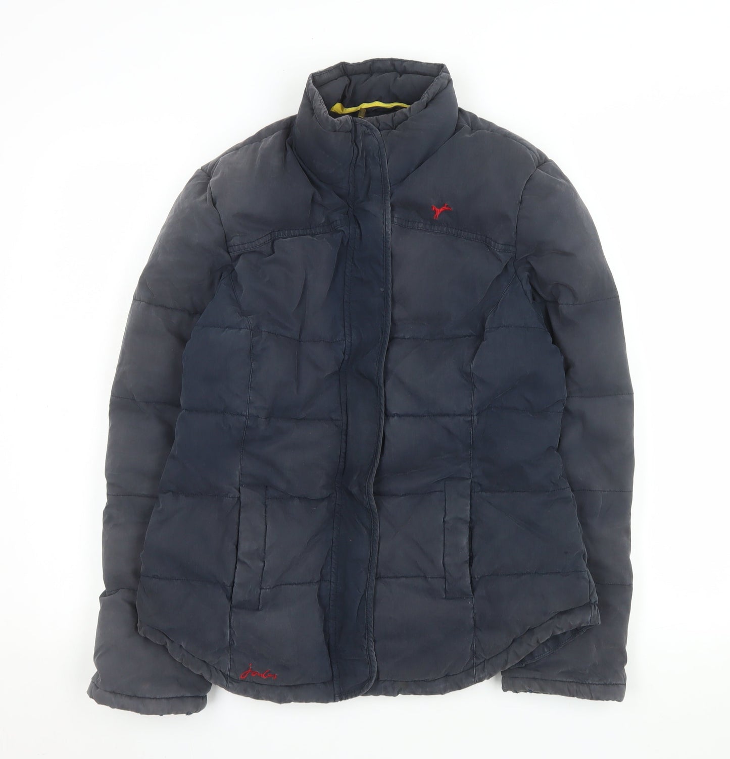 Joules Women's Blue Padded Puffer Jacket Size 12 Cotton Blend