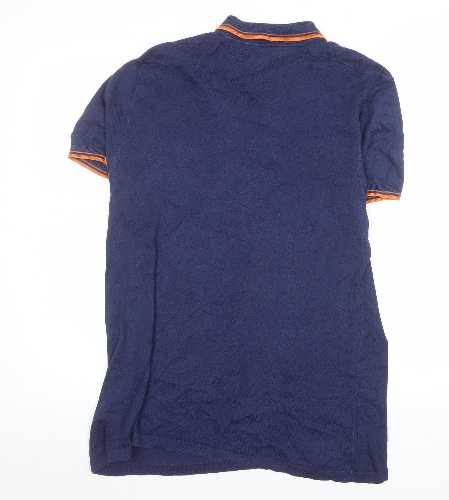 Ben Sherman Men's Blue Cotton Polo Shirt Size L Short Sleeve
