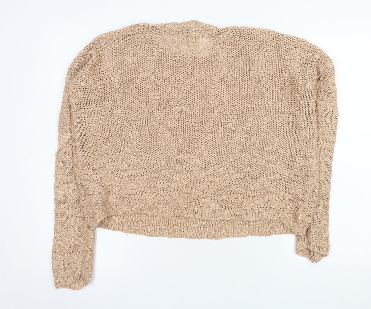 New Look Women’s Beige Chunky-Knit Pullover Jumper Size 10