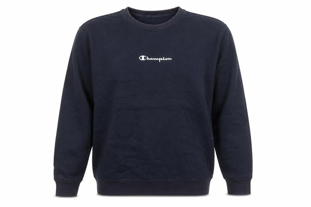 Champion Men's Black Pullover Sweatshirt Medium Crew Neck Fleece