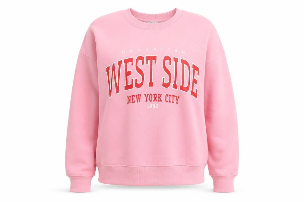 H&M Womens Pink West Side New York City Pullover Sweatshirt Size S