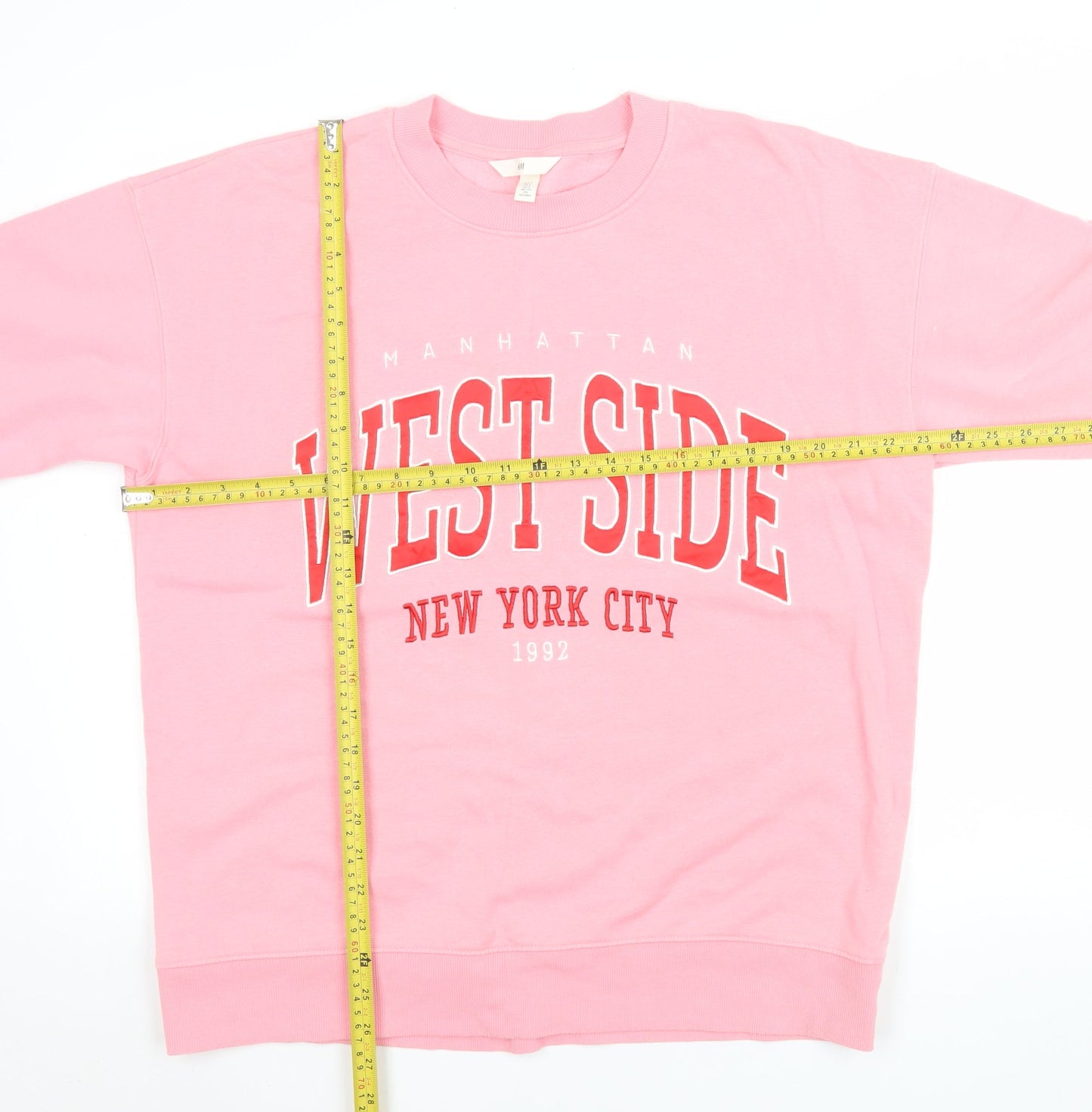 H&M Womens Pink West Side New York City Pullover Sweatshirt Size S