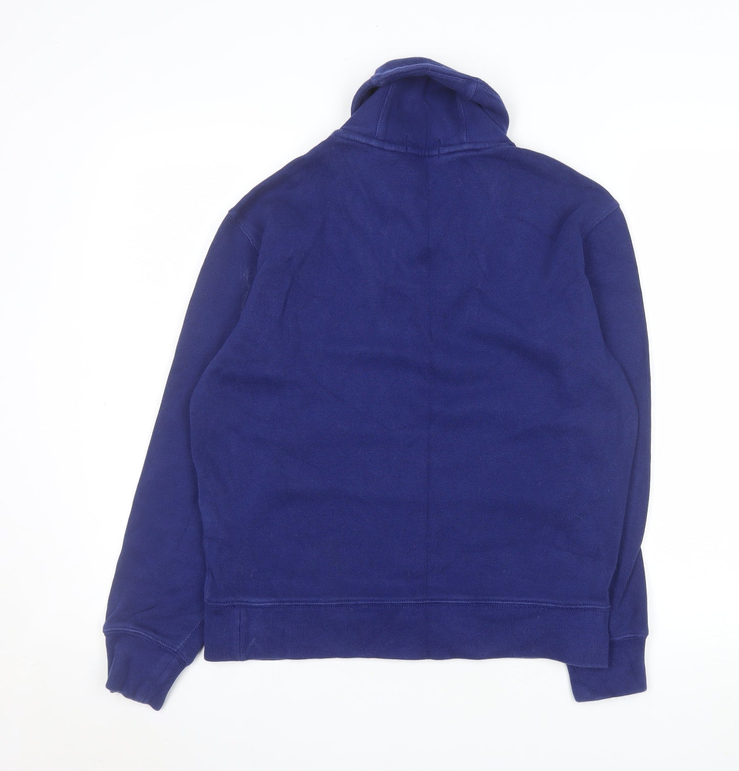 Ralph Lauren Men's Blue Henley Collared Cotton Sweatshirt Size S
