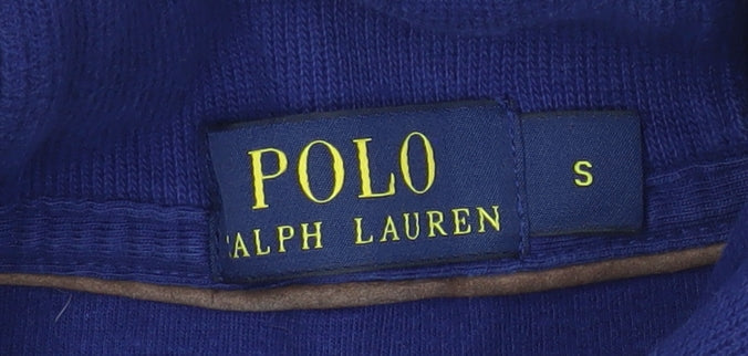 Ralph Lauren Men's Blue Henley Collared Cotton Sweatshirt Size S