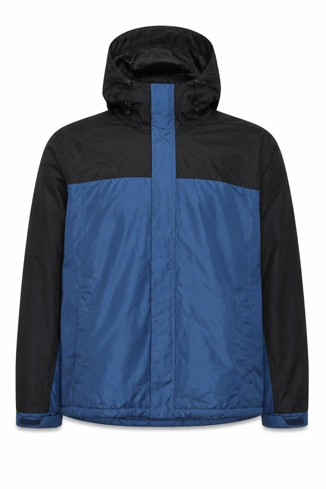 Crivit Men's Blue Black Hooded Windbreaker Jacket L