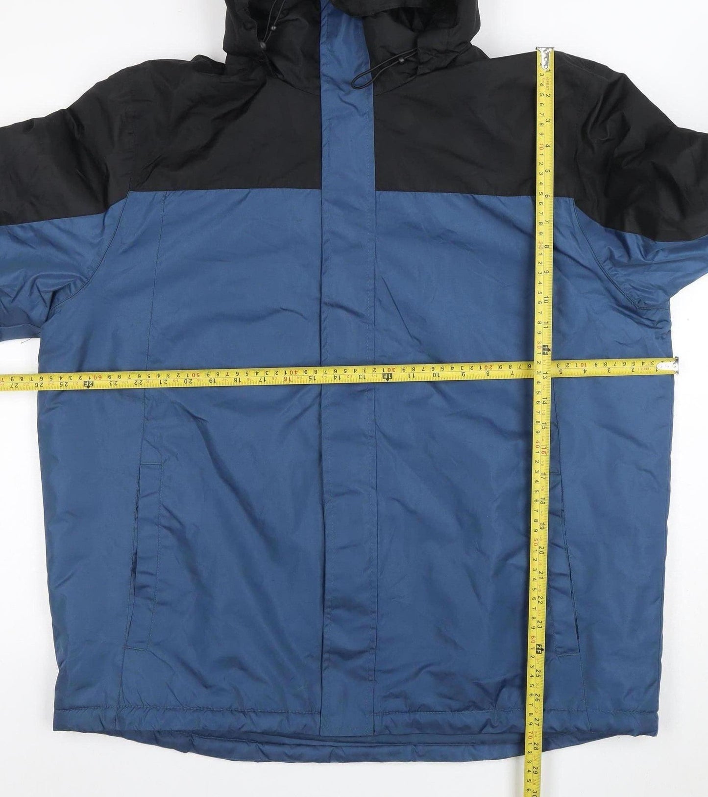 Crivit Men's Blue Black Hooded Windbreaker Jacket L
