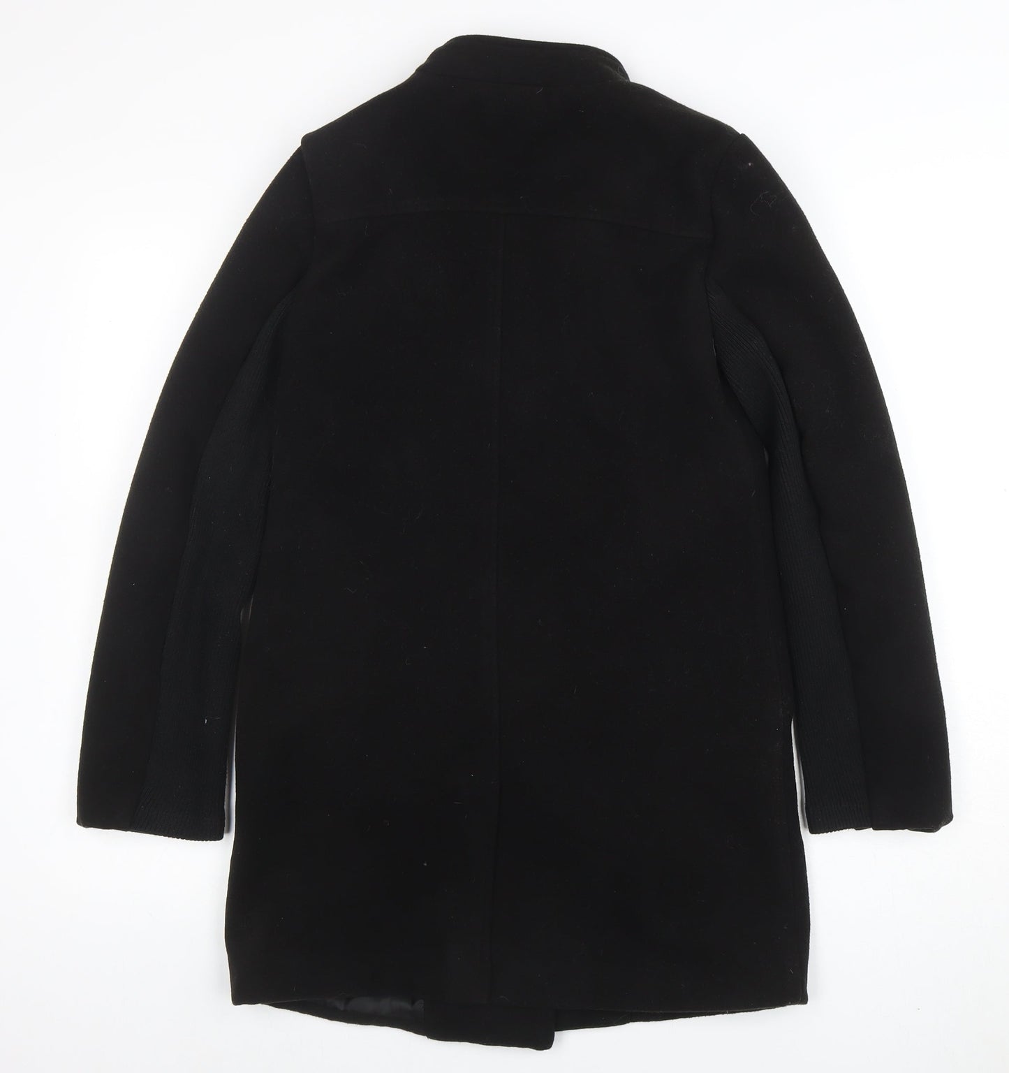 Missguided Womens Black Biker Style Coat Size 8 Regular Fit