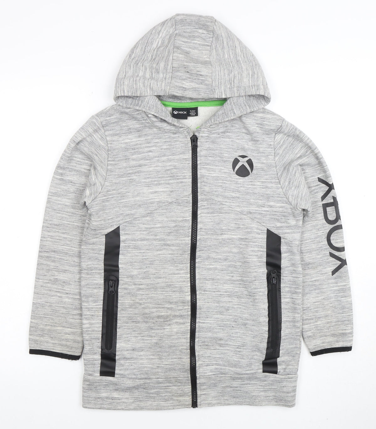 Xbox Boys Grey Full Zip Hoodie 10-11 Years 146cm Cotton Blend