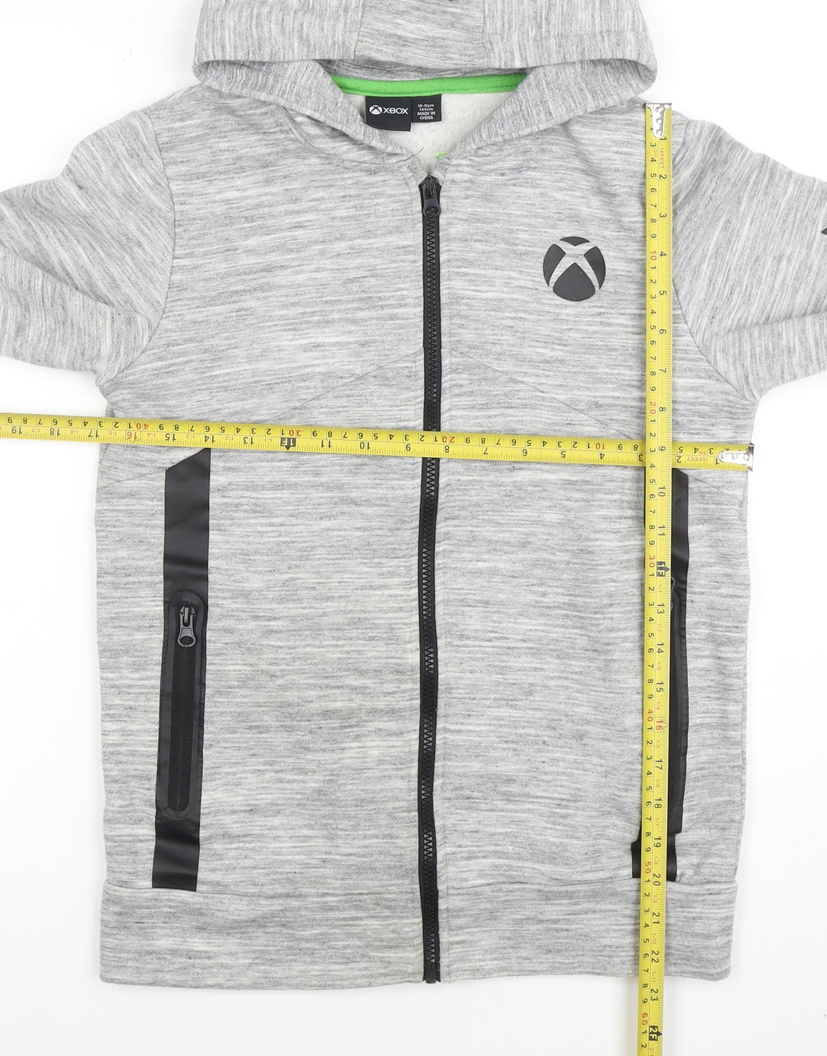 Xbox Boys Grey Full Zip Hoodie 10-11 Years 146cm Cotton Blend
