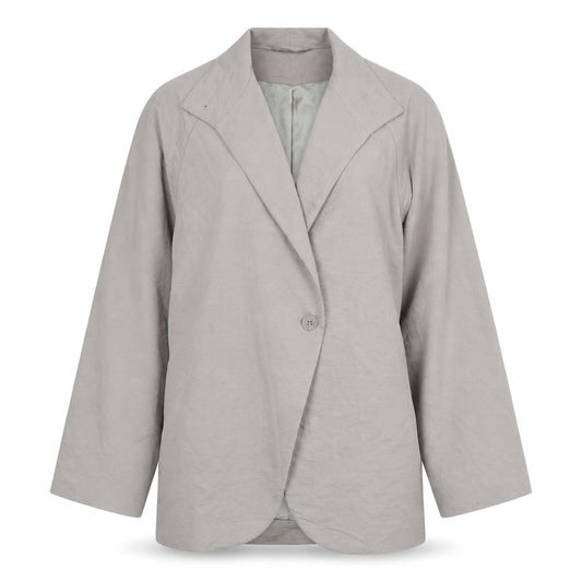 Weekday Women Beige Blazer Size 8 Classic Mid-Length Jacket