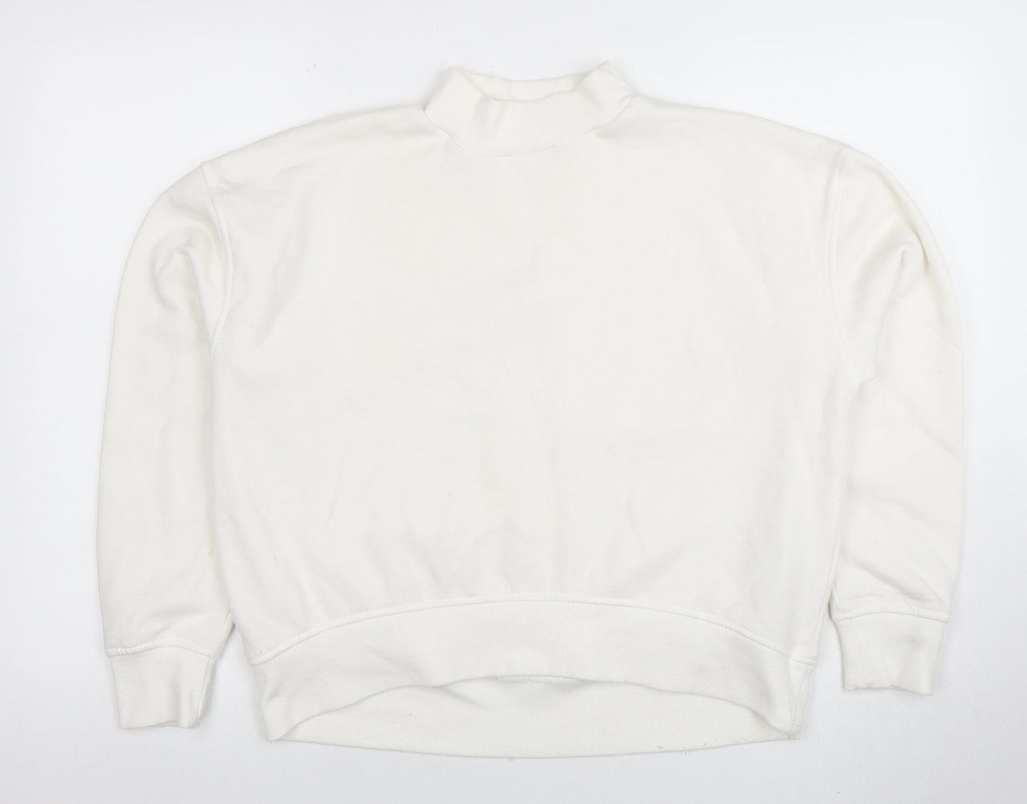 C&A Women Off White M Pullover Sweatshirt Cotton Blend