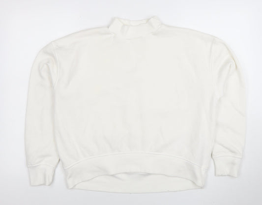 C&A Women Off White M Pullover Sweatshirt Cotton Blend