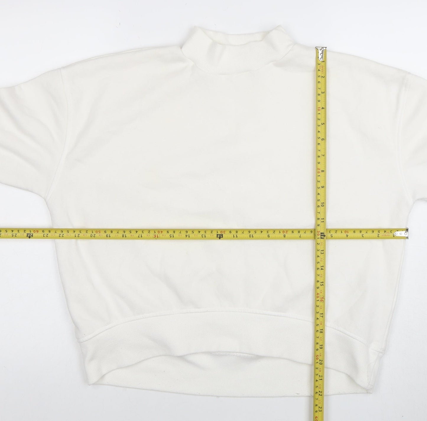 C&A Women Off White M Pullover Sweatshirt Cotton Blend