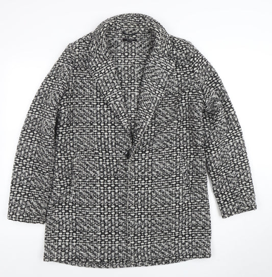 Therapy Women’s Grey Tweed Mid-Length Overcoat Size 14