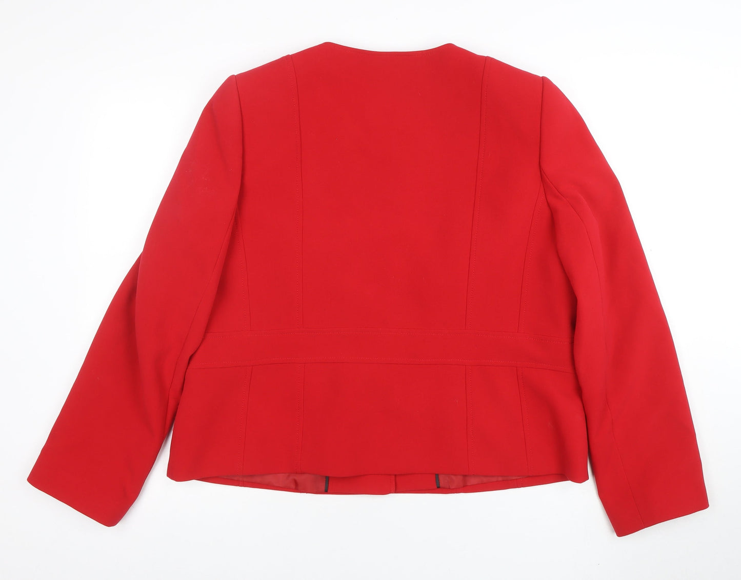 CC Women Red Tailored One-Button Blazer Jacket Size 18