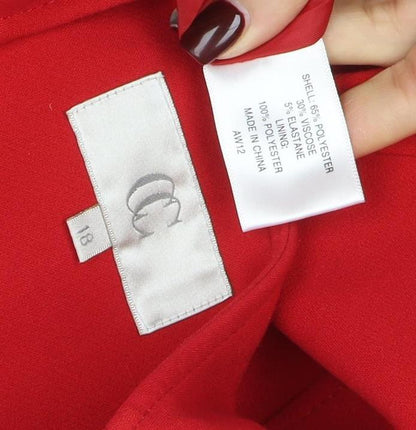 Country Casuals Women Red Tailored One-Button Blazer Jacket Size 18
