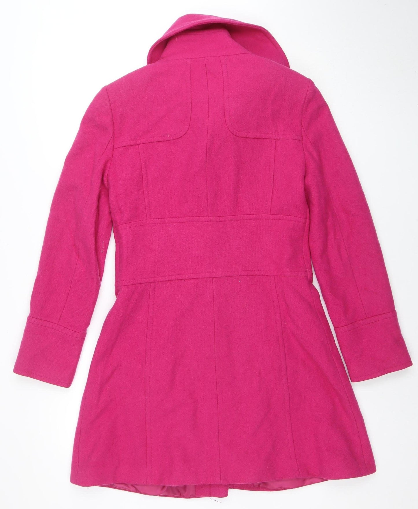 Red Herring Women's Pink Wool Blend Mid-Length Pea Coat Size 10